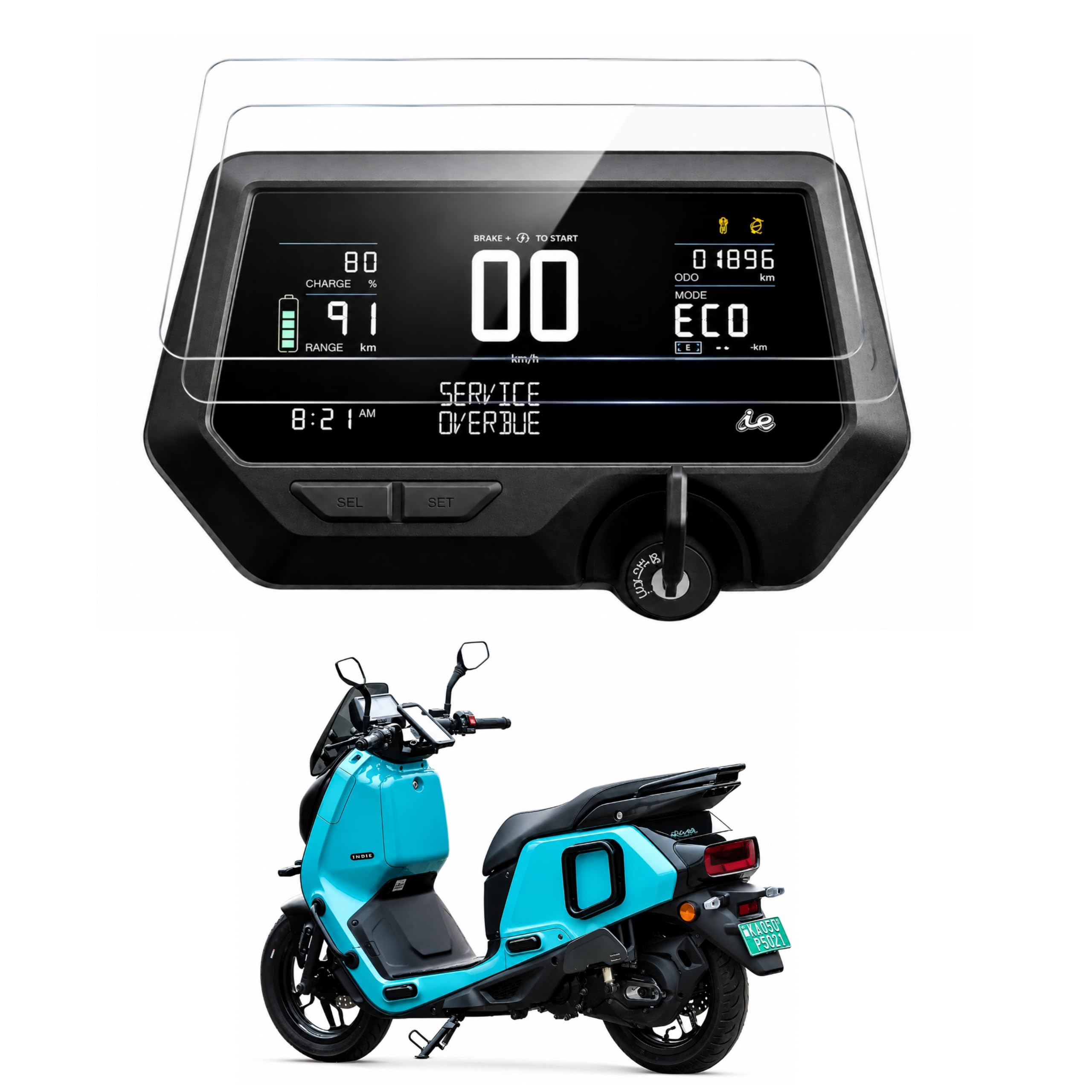 VIYAN Digital Meter Screen Protector Compatible With River Indie EV Gen 3 And River Indie SZ14 | HD Clear | Scratch Resistant | Easy Install | 9H Hardness | Bubble Free | [ Pack Of 1] [ Not a Glass ]-image-28