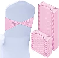Vista 12 de CHENGU 100 piezas Cintas elásticas de elastano para sillas, lazos simples, bandas para sillas de boda real sin hebilla, decoraciones de cumpleaños