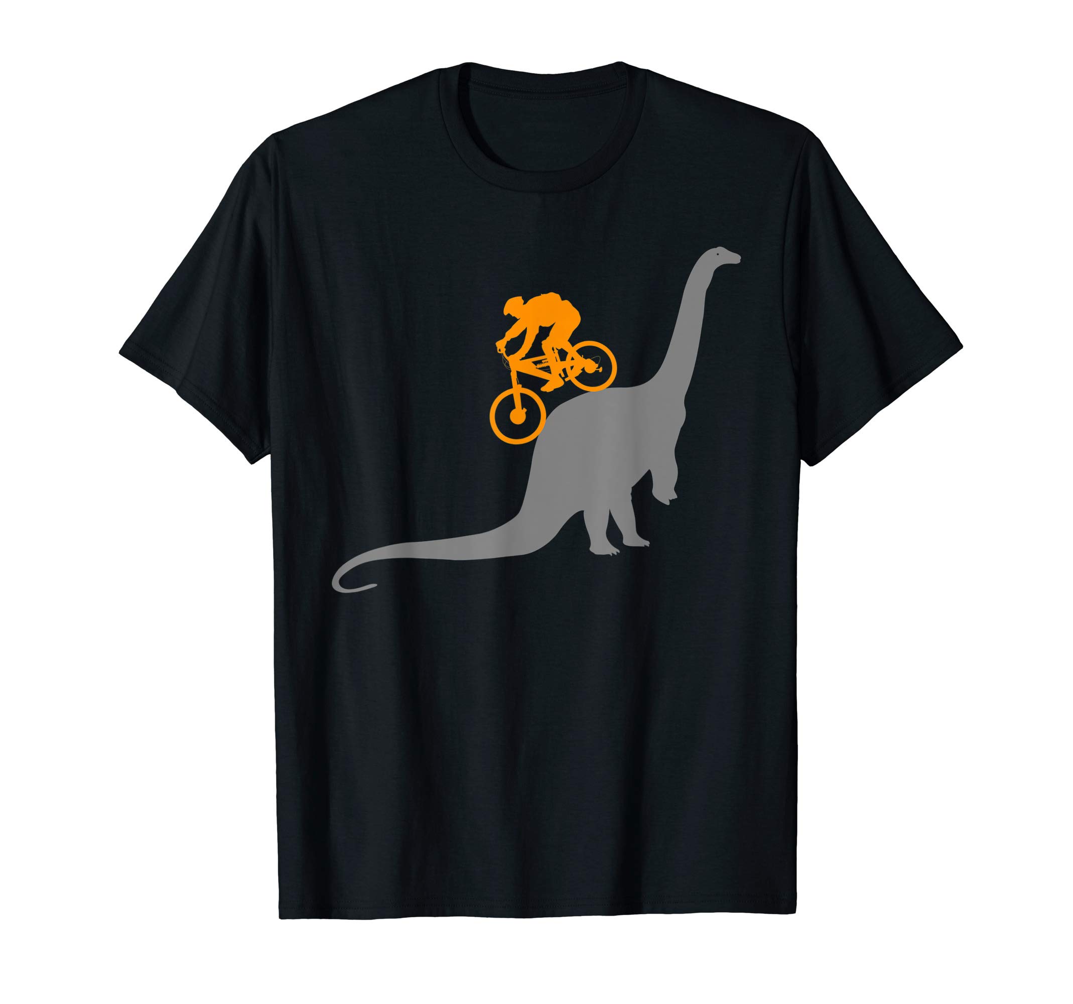 MTB Mountain Bike Bicycle Sports Gifts Shirts Dinosaur T-Shirt Dino Bike Mountain Bicycle Sport Shirt T-Shirt for Women, Unisex-Adults, Unisex-Kids, Black, Short Sleeve, Classic Fit, SmallOEKO-TEX STANDARD 100