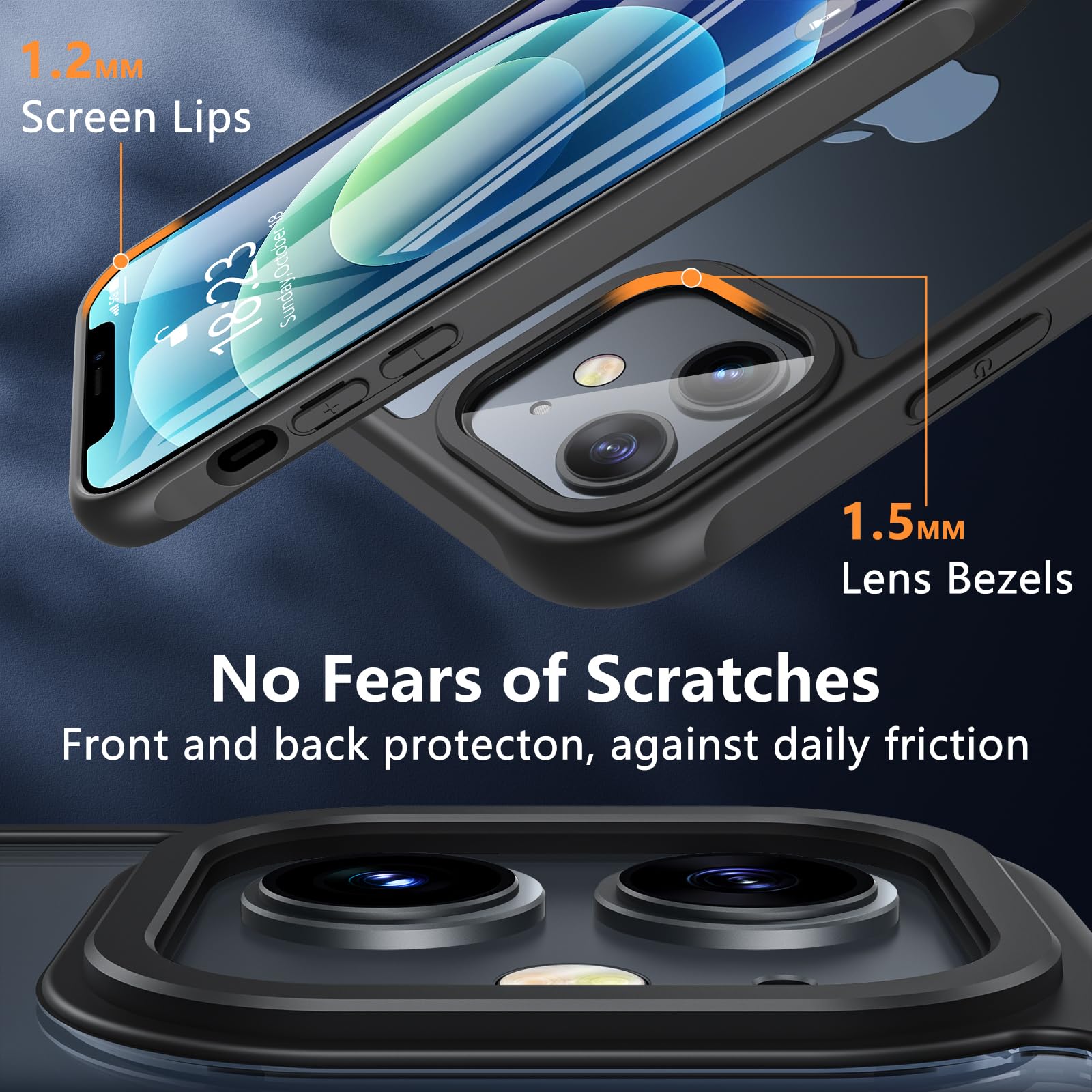 HGH Matte Case For IPhone 14 Pro, Camera Protection, Shockproof Military Standard Drop - View #9