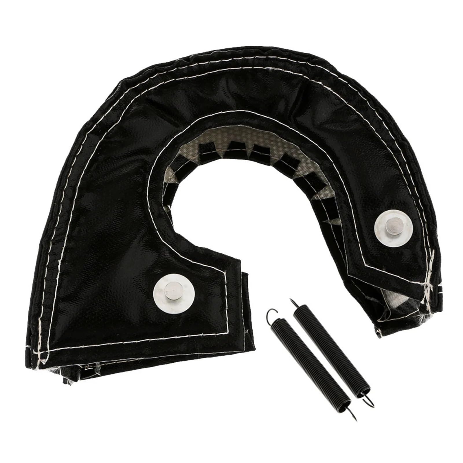 HAGDFDNV T3 Titanium Turbo Heat Shield Blanket Turbocharger Cover Wrap with Fastener Springs Hook Auto Turbo Heat Shield Barrier Rear Window Regulator(Black)
