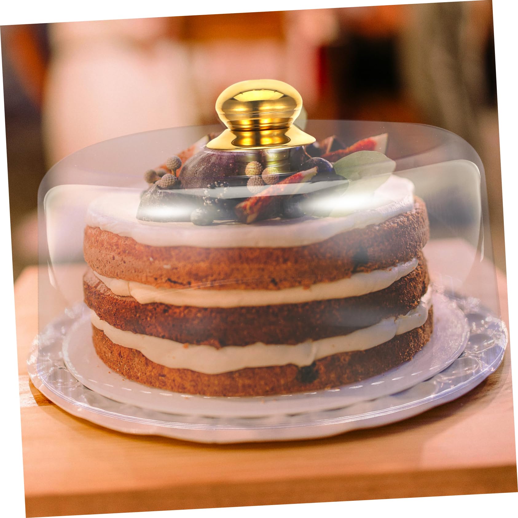 Zerodeko Transparente Tortenabdeckung aus Acryl mit Dome Form für Kuchen Abdeckung Wiederverwendbar und Leicht für Dessertabdeckung bei Hochzeitsparty für Abschlussstimmung