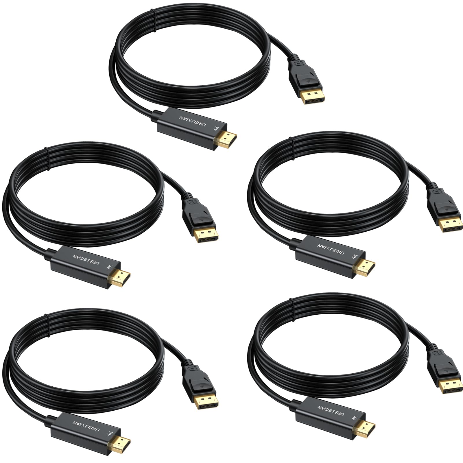 Amazon.com: DisplayPort to HDMI Cable 6 feet 5-Pack, 4K DP to HDMI