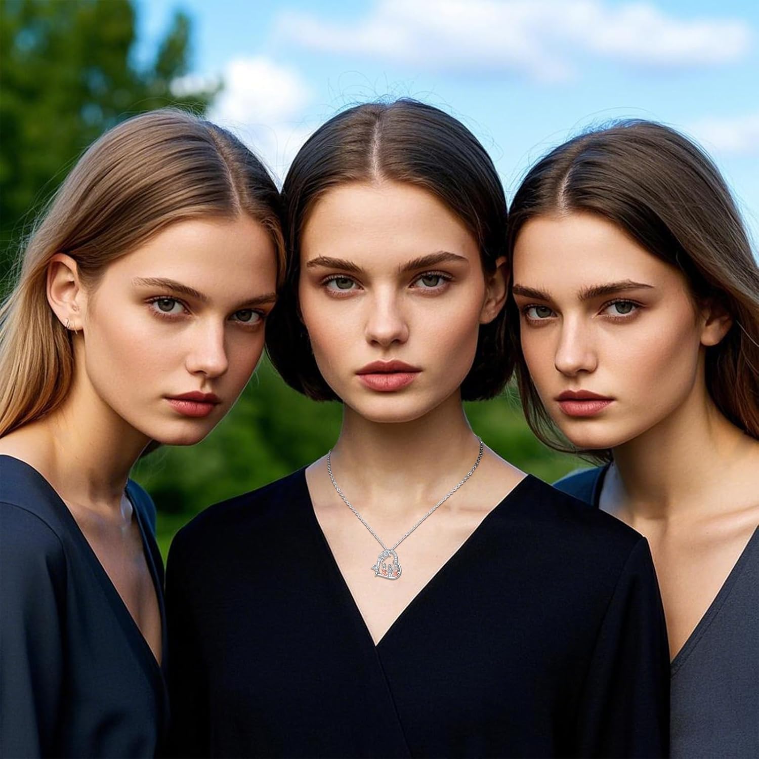 JUSTKIDSTOY Sisters Birthday Gifts from Sister Sterling Silver Sisters Crystal Pendant Jewelry for Women Friends - Image 7