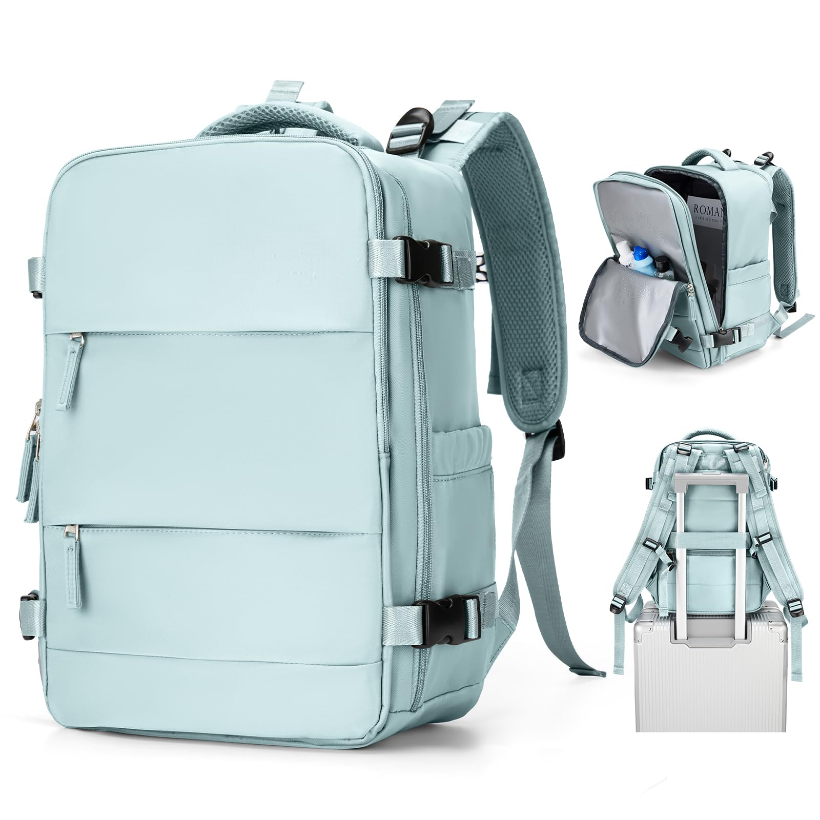 BJLFS Borse da Cabina per Ryanair 40x20x25 Bagaglio a Mano Zaino Borsa Zaino da Viaggio, Zaino da trekking,Zaino Easyjet 45x36x20,Zaino Casual per laptop da 14 pollici per scuola