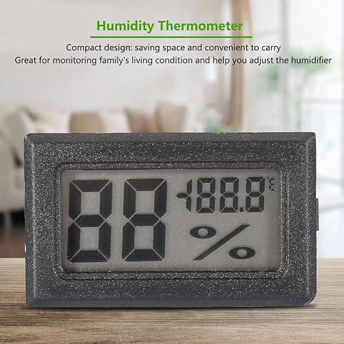 Miniatura 3 de Higrómetro digital, termómetro digital de humedad LCD, termómetro de interior, medidor de higrómetro de humedad para el hogar, oficina, invernadero