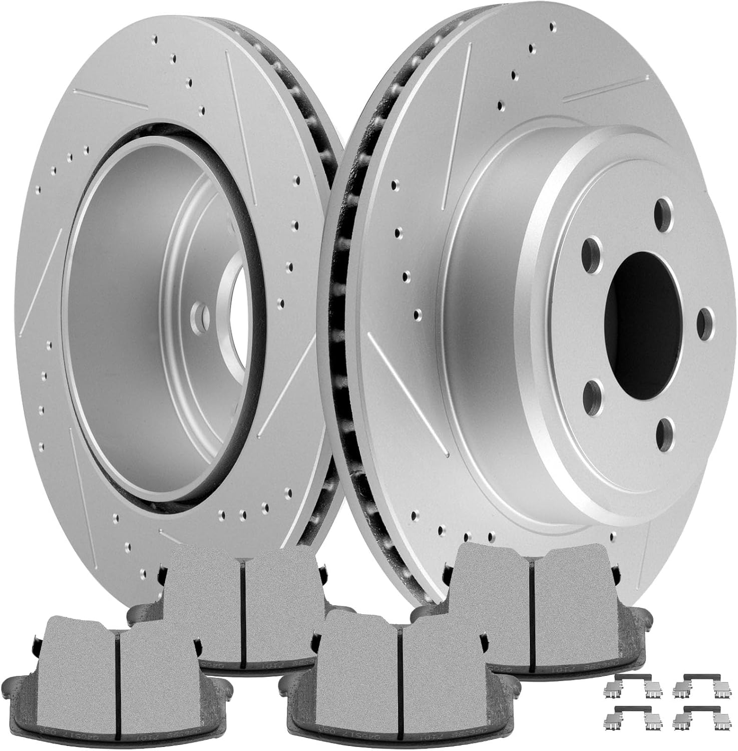 SCITOO Rear 12.6" Brake Pads and Rotors Kits Fit For Chrysler 300 2005-2018,For Dodge Challenger 2009-2018,For Dodge Charger 2006-2018,For Dodge Magnum 2005-2008