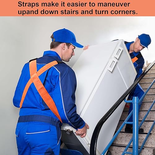 Miniatura 6 de Correas móviles, correas de elevación de hombro ajustables para 2 personas para mover muebles, colchones, electrodomésticos, objetos pesados de