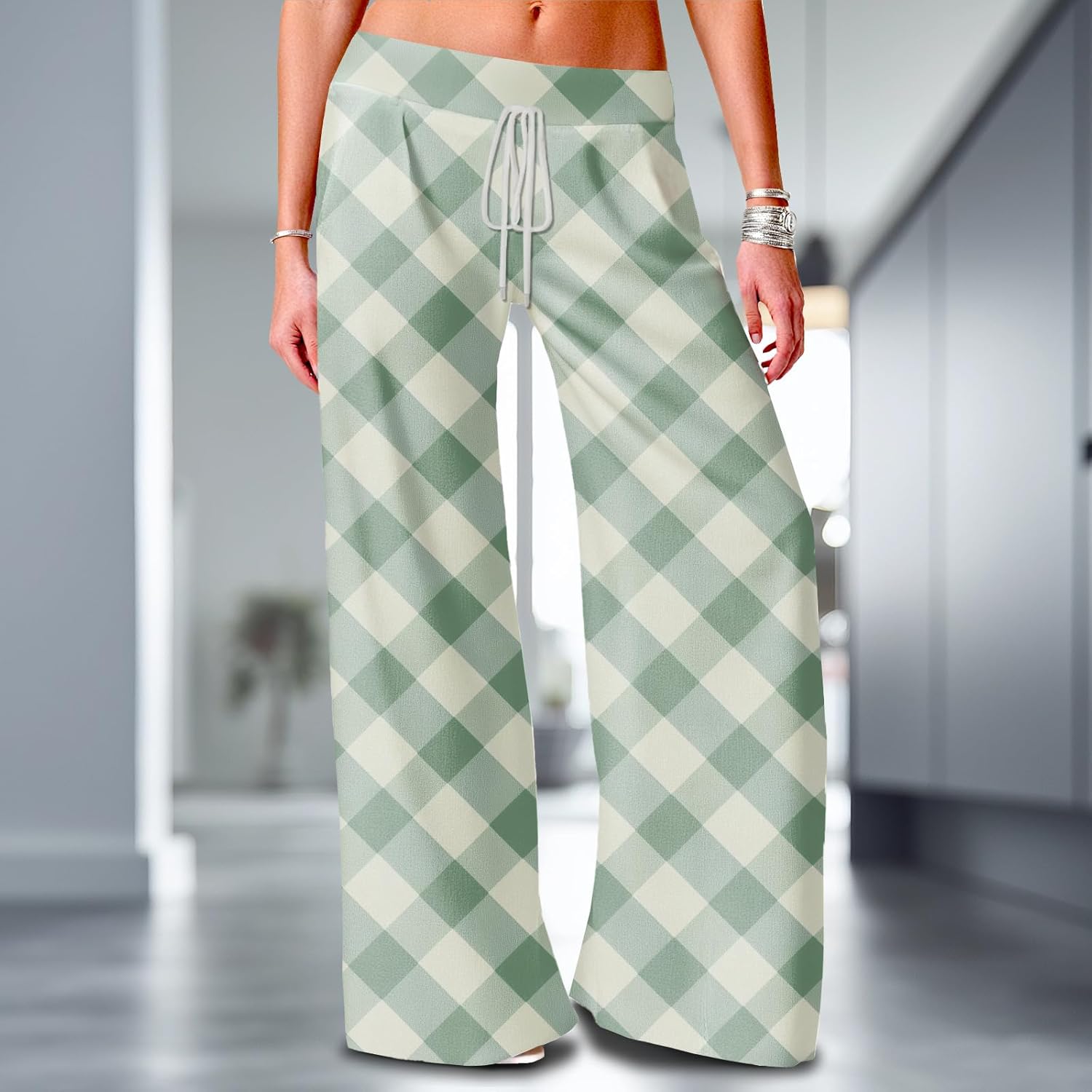 MARSVOVO Wide Leg Sweatpants for Women Fall Winter Elastic High Waisted Athletic Casual Comfy Vacation Travel Harem Pants - Image 2