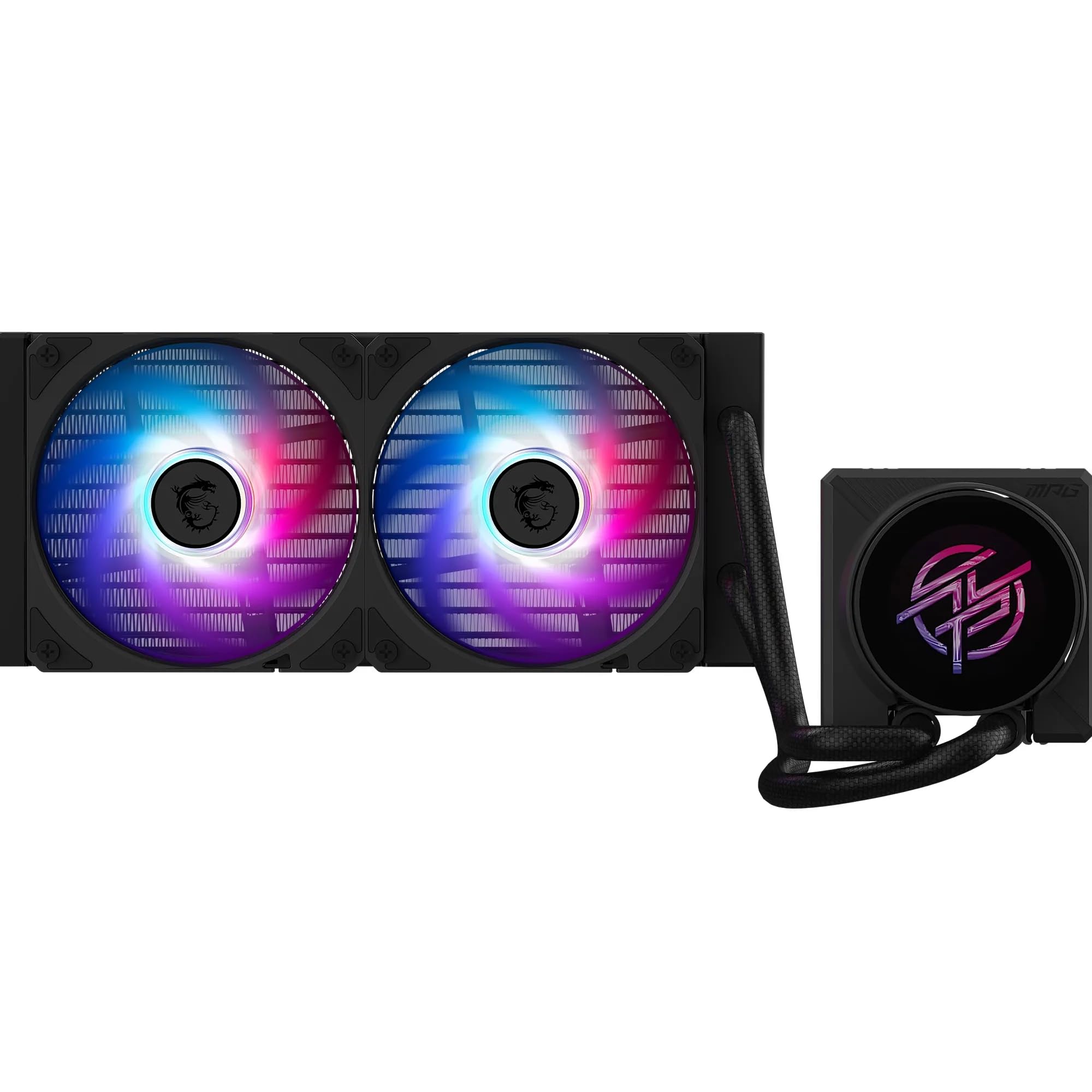 MSI MPG CORELIQUID P22 240 - AIO CPU-Wasserkühlung | All-In-One CPU-Kühlung mit Display, Kupferbasis, verbessertes Wasserkanal-Design, ARGB, CycloBlade 7, Split-Flow-Radiator