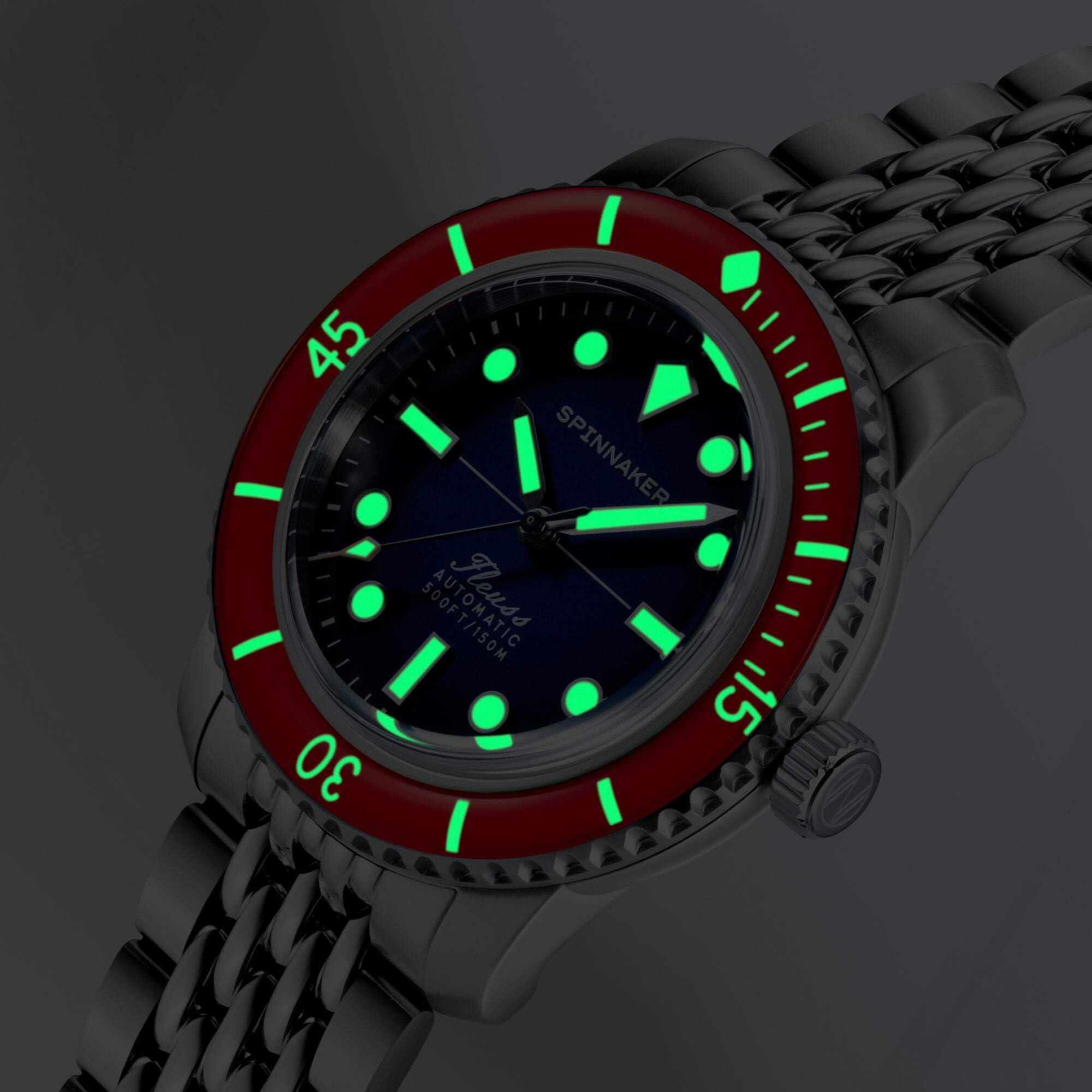 Spinnaker Reloj automático Fleuss 40 de 40 mm para hombre con pulsera de acero inoxidable sólido SP-5133