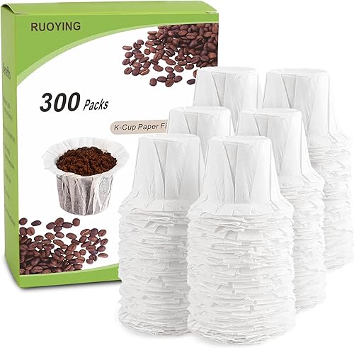 Filtros de papel de café K cup con tapa, desechables para tazas K reutilizables, filtros desechables Keurig K Cup, se adapta a todas las marcas de