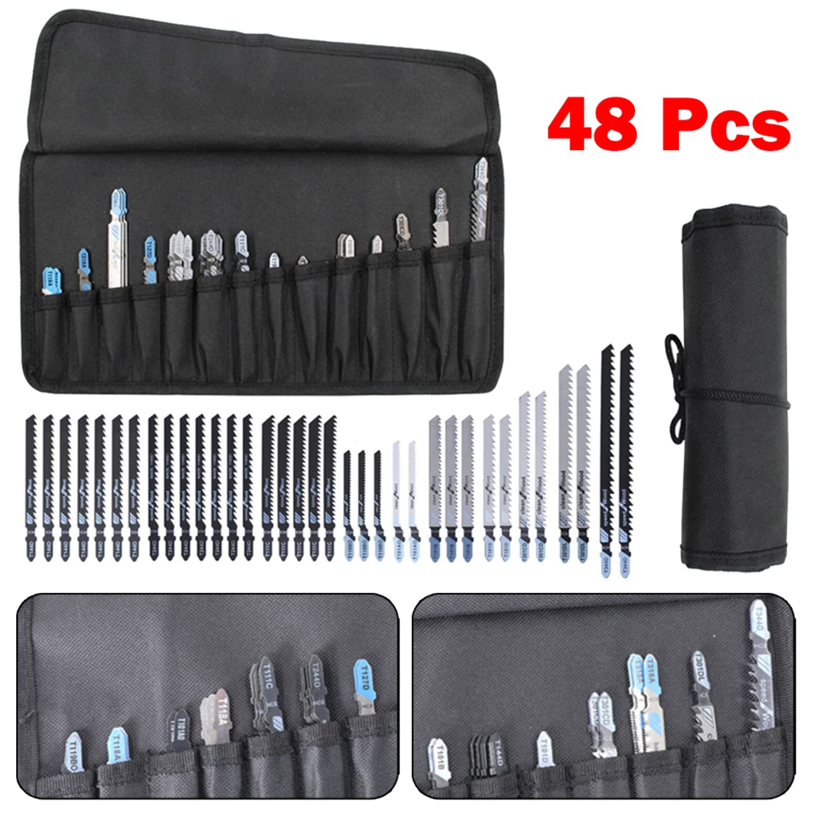 Juego De Hojas De Sierra De Calar Para Carpintería, 48 Uds., HCS HSS, Hojas De Sierra Recíprocas, Corte Para Cortar Madera, Metal Y Plástico