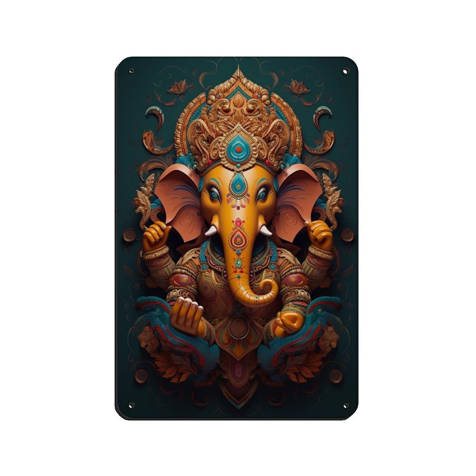Ganesh Art, Home Decor (3) Retro Poster Metal Tin Sign Chic Art Retro Iron Painting Bar People Cave Cafe Family Garage Poster Wall Decoration 8x12inch(20x30cm)