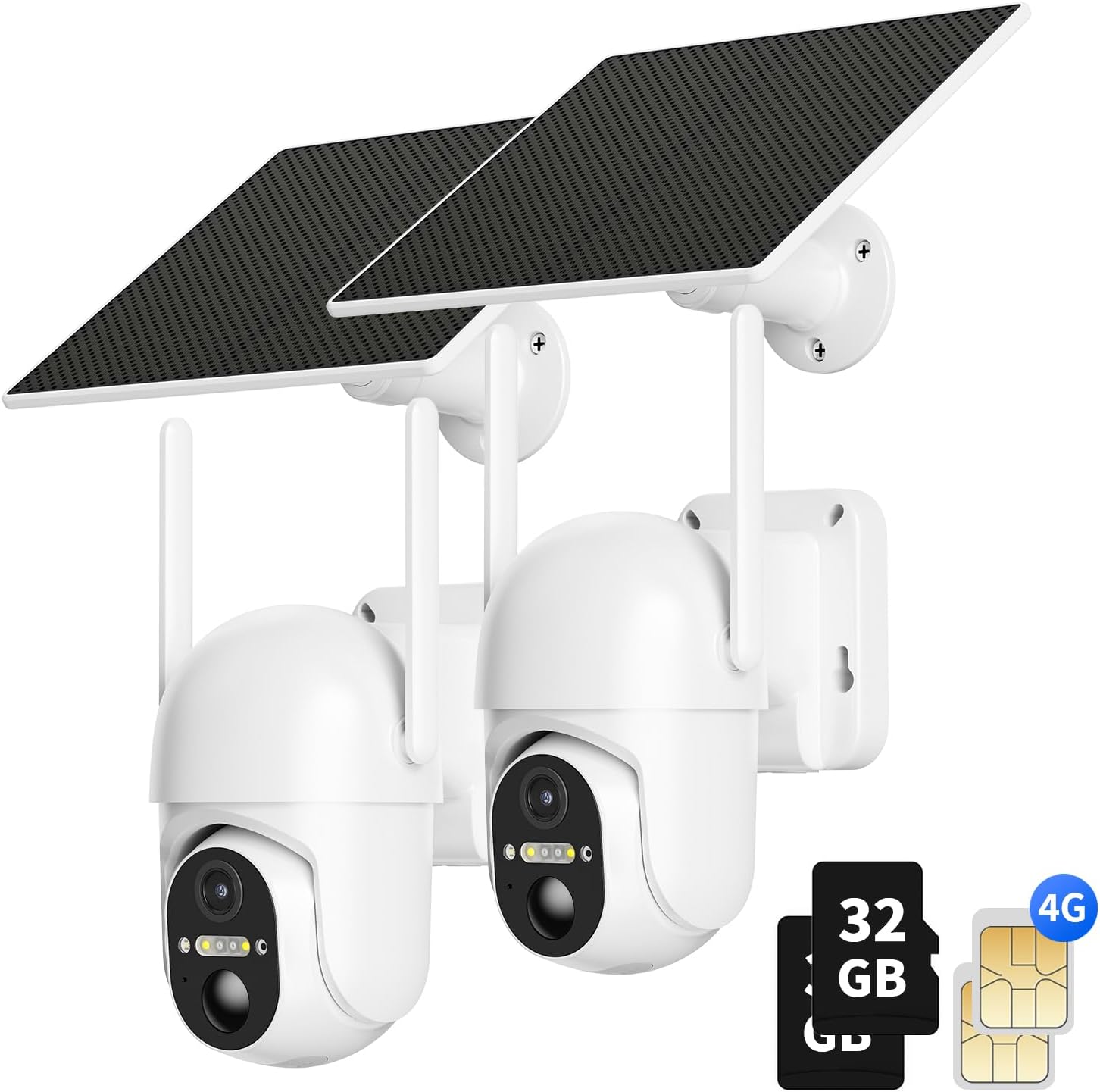 Ebitcam 4G LTE Cellular Security Cameras Include SD&SIM