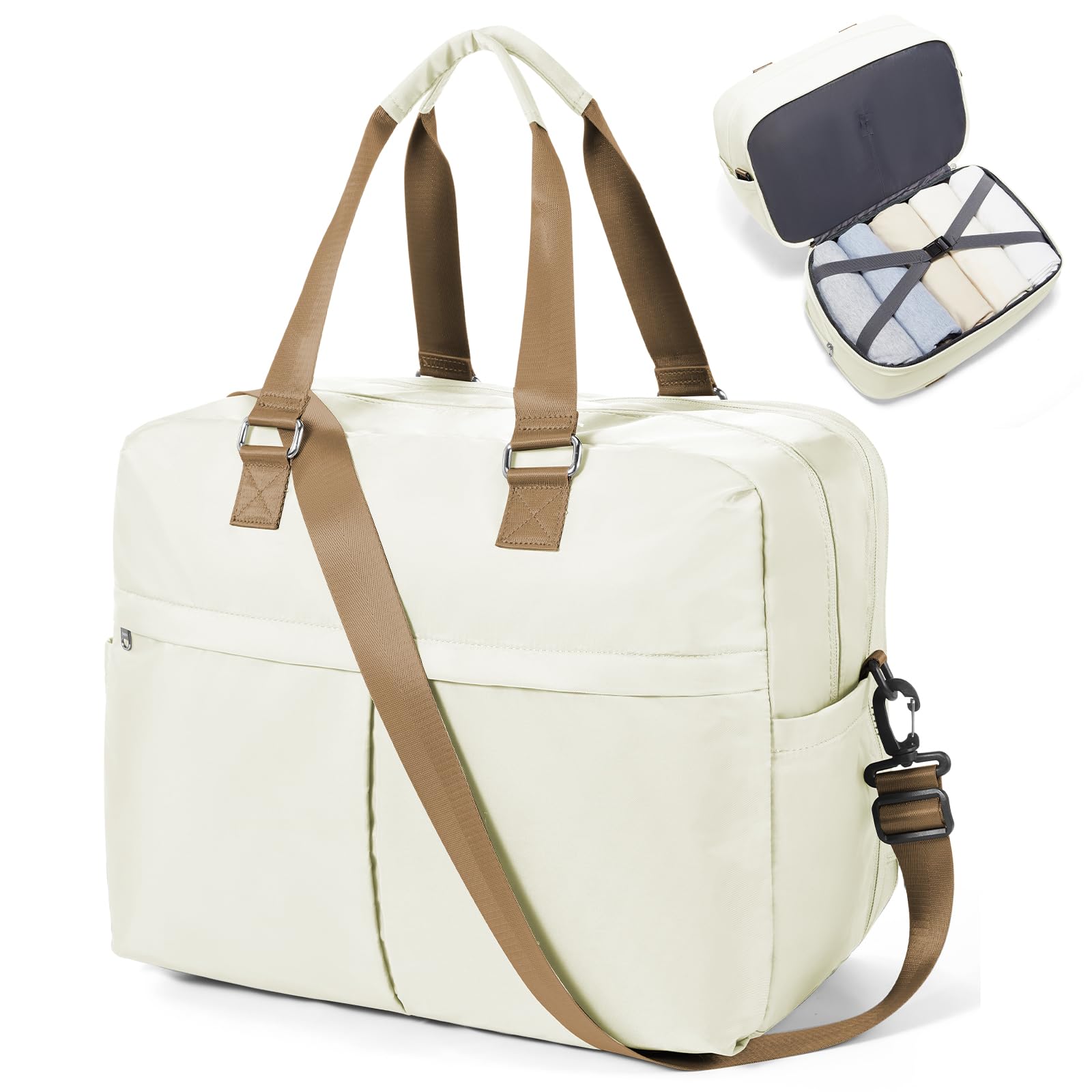 Gym Bag Womens,Travel Duffel Carry on Bag Sport Tote Bag Weekend Overnight Bag