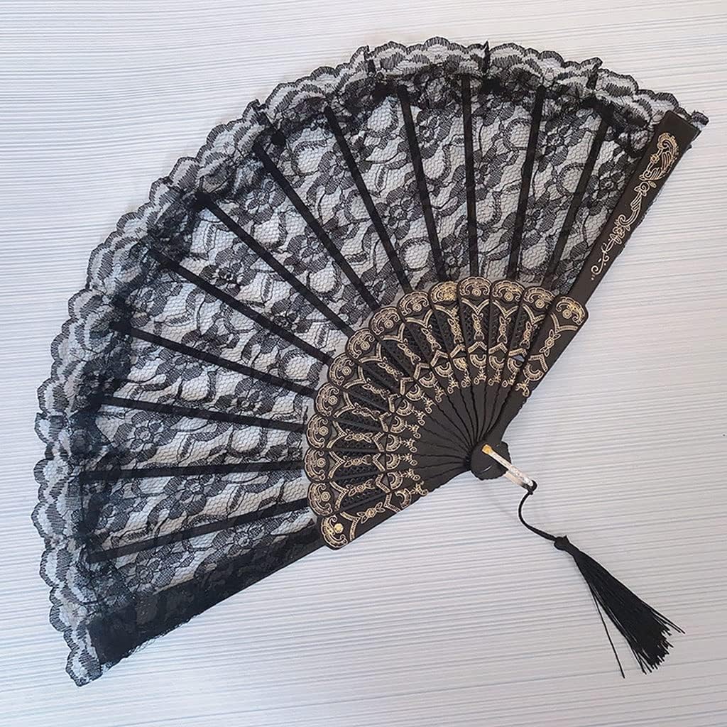 Folding Fan Wood Spanish For Dancing Printing Hand Home Decoration Ornaments Craft Gifts(D)