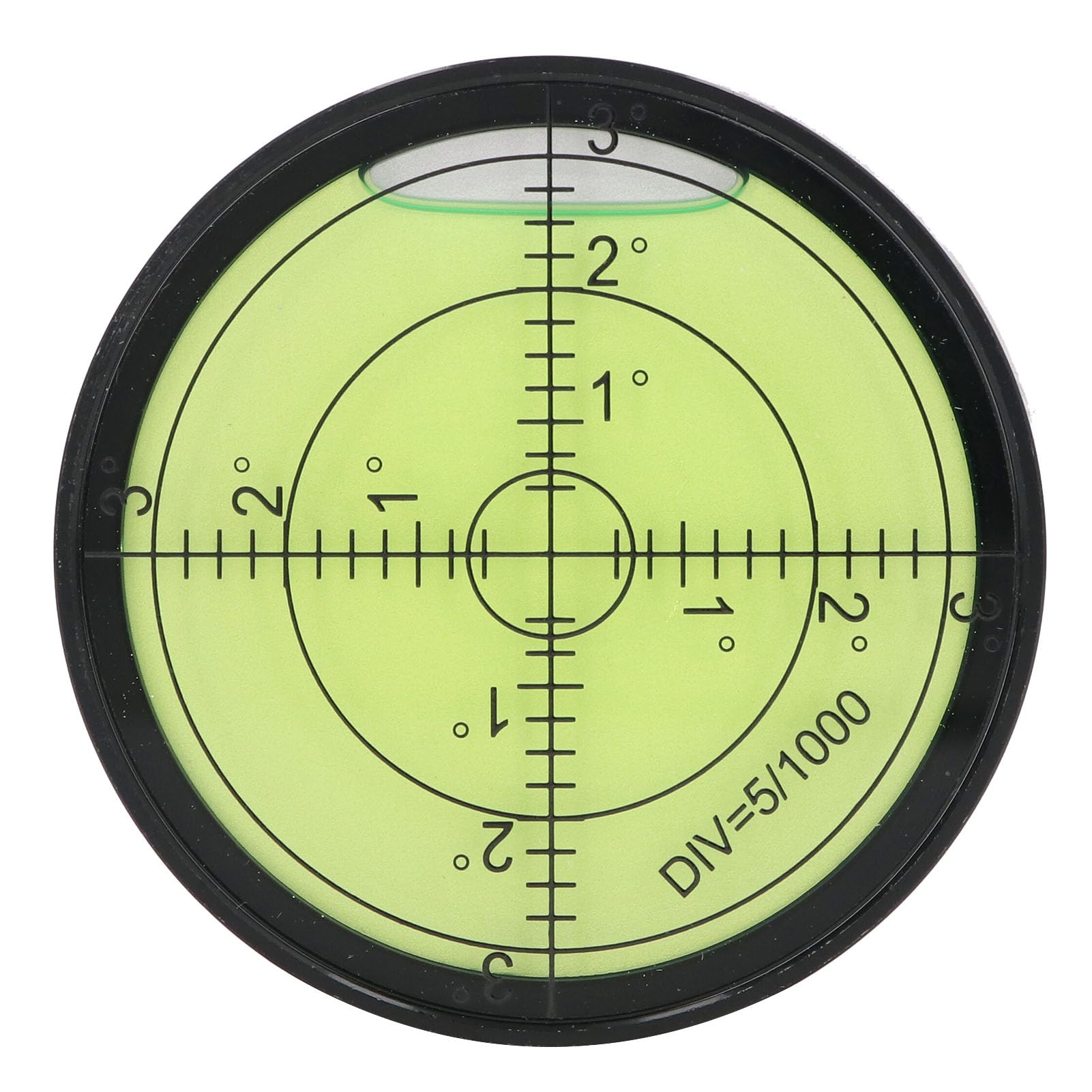 Livella a bolla circolare Livellatrice a sfera orizzontale luminosa in lega di alluminio ad alta precisione per treppiede per fotocamera 60 x 12 mm