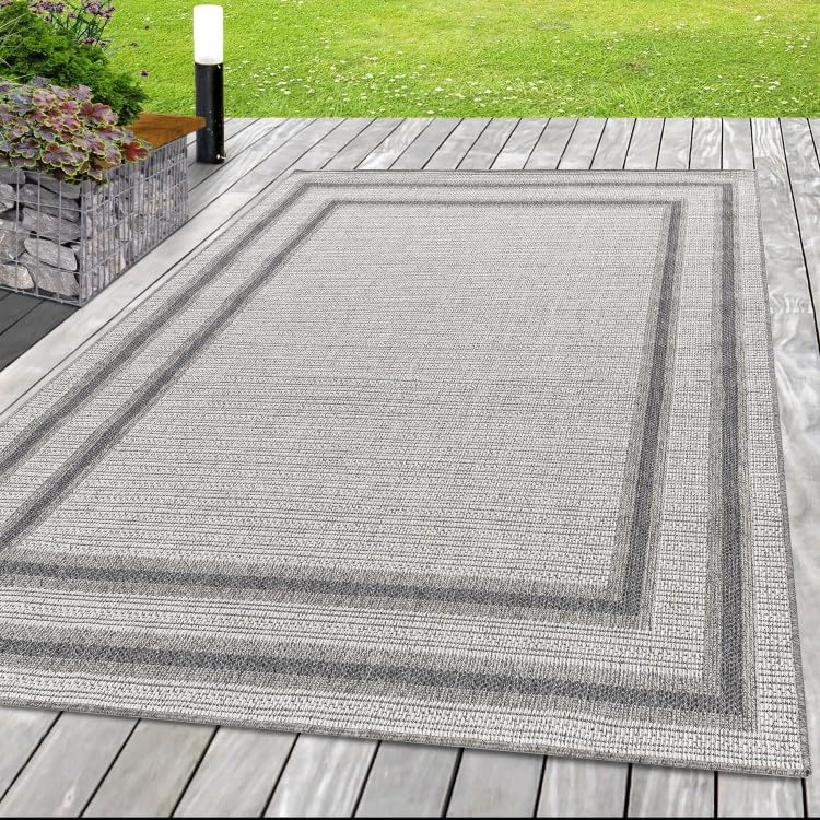 Tapis extérieur résistant aux UV matière sisal couleur crème