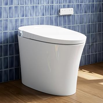Uncle Brown ST12U Smart Toilet, ADA Height Bidet Toilet with Auto Open & Close Lid, 1000g MaP Flush Score, Foam Shield, PlasmaClean Technology, Hygienic Water Cleanse, Heated Seat & Warm Air Dryer