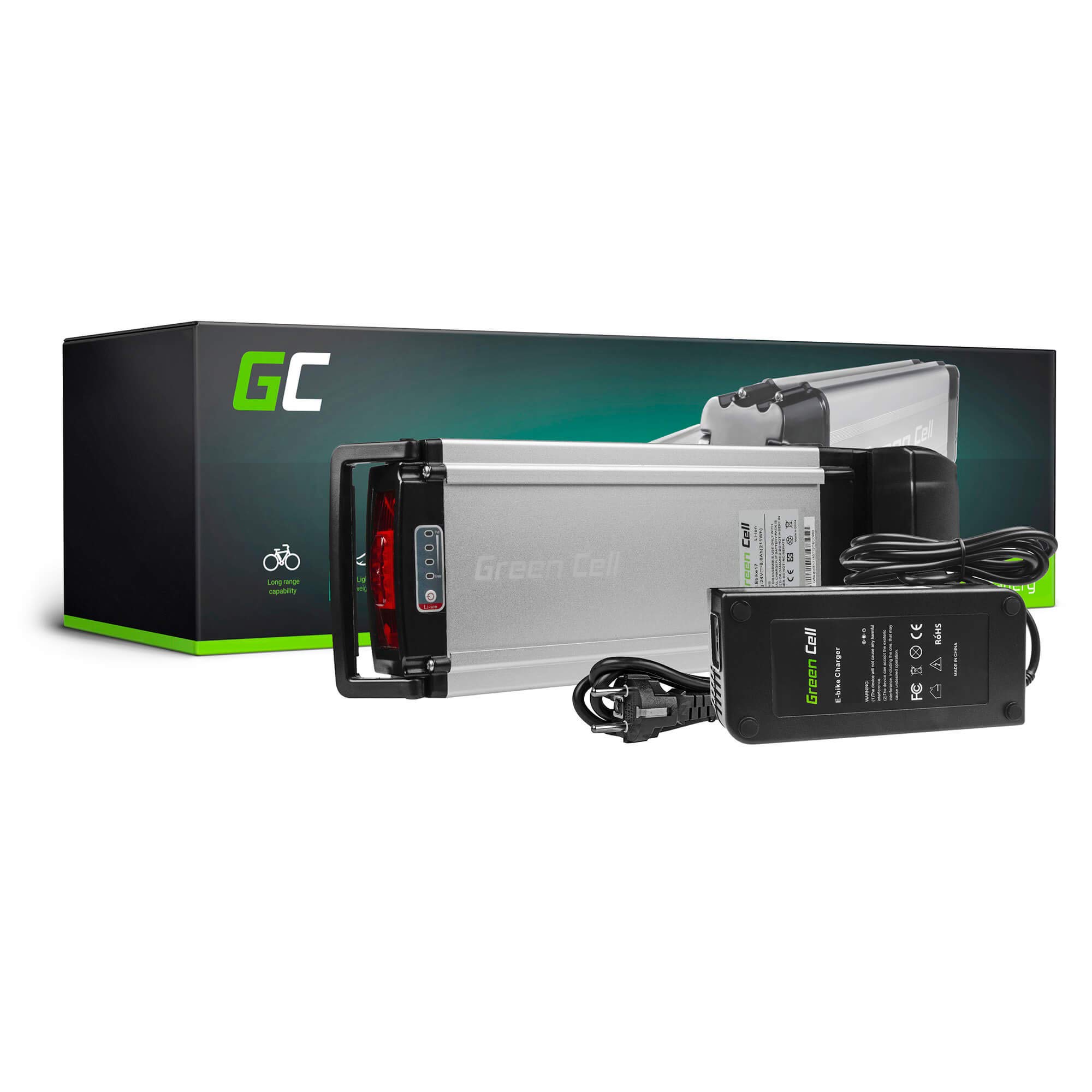 Buy GC® EBIKE Battery 24V 8.8Ah Accumulator Pedelec Rear Rack with