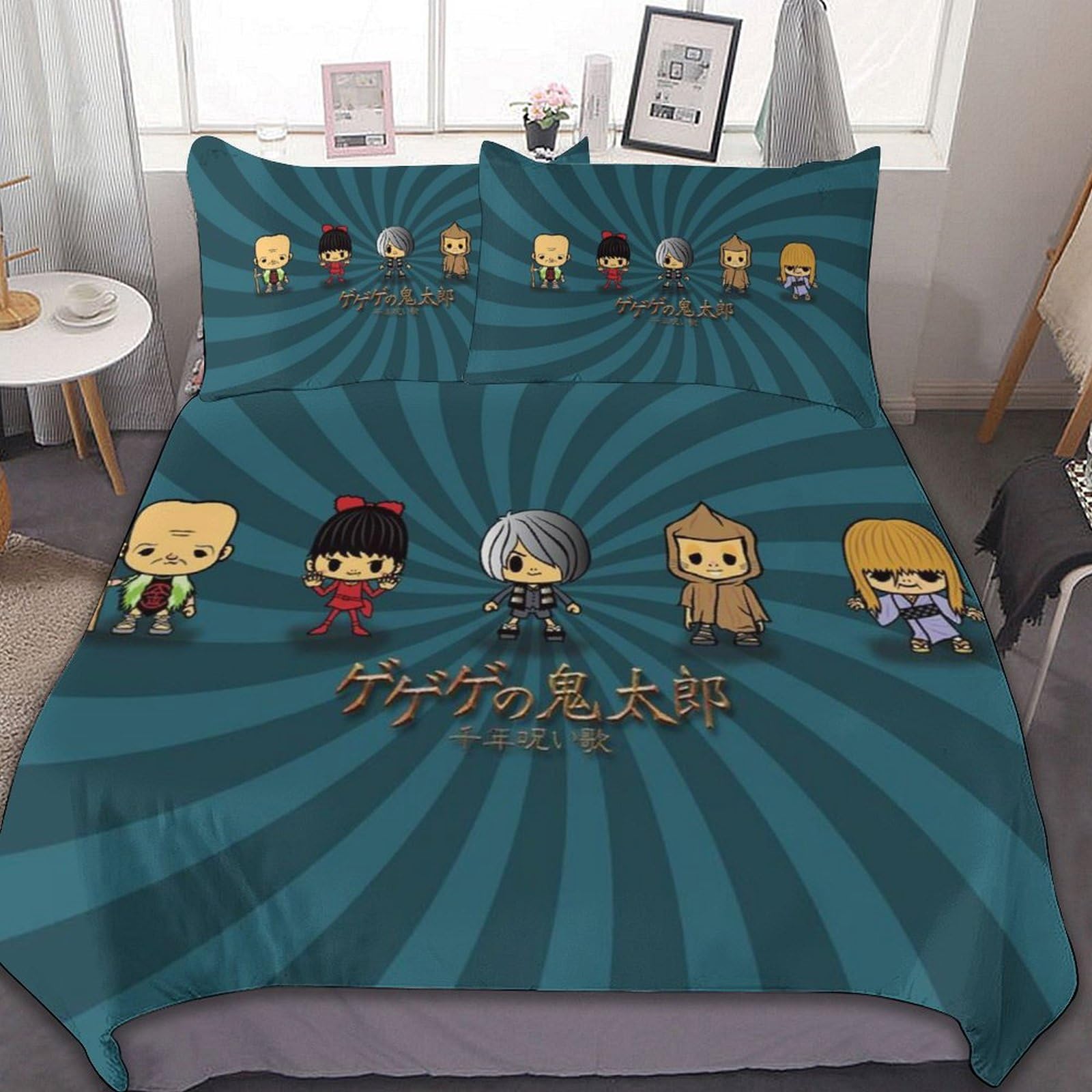 Amazon｜布団カバー 3点セット 冬 ゲゲゲの鬼太郎 寝具カバー 厚手