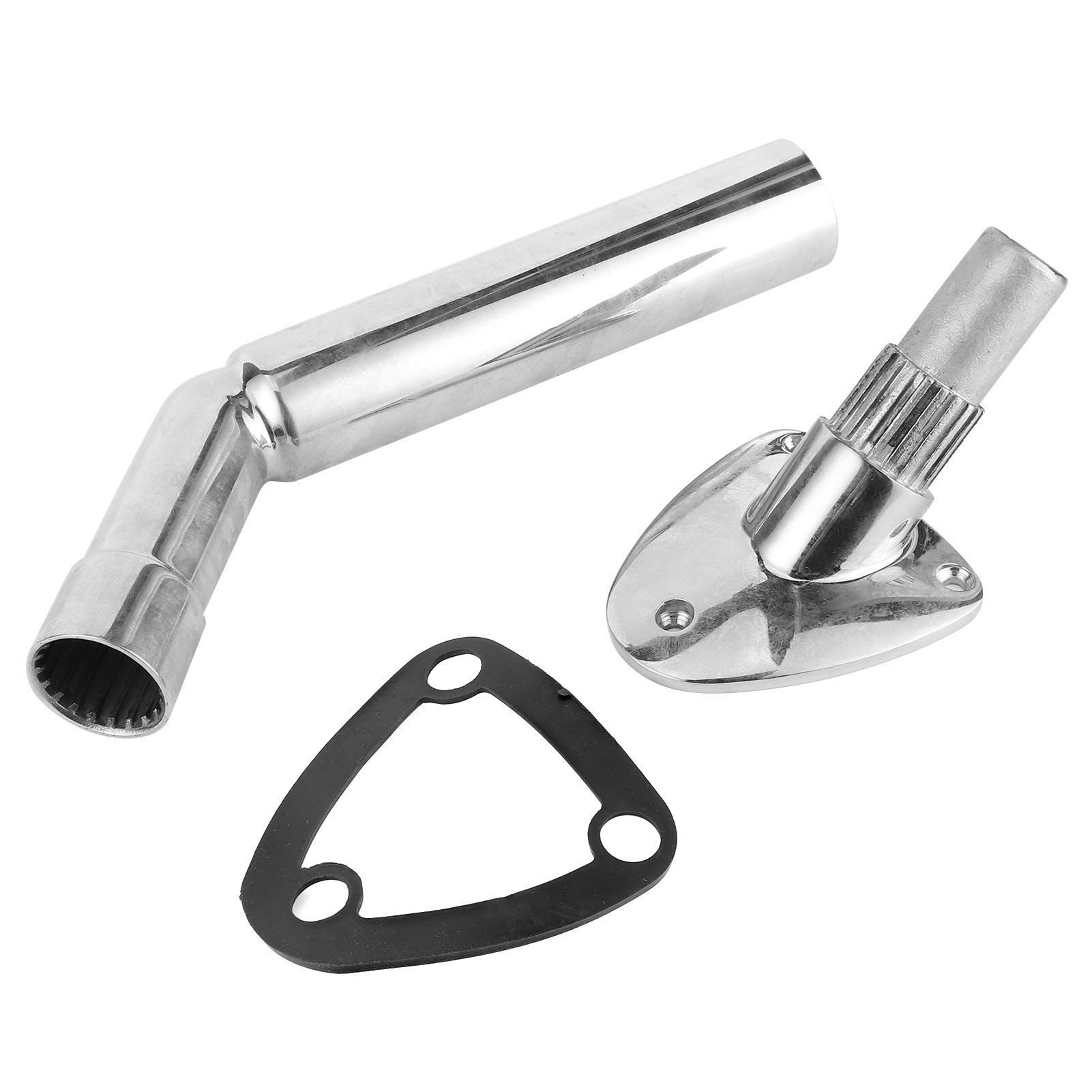 Supporto per Canna da Pesca in Acciaio Inox, Supporto per Canna da Pesca per Barca con Montaggio a Ponte, Tubo Portacanna 40 mm per Yacht e Pesca d'Altura