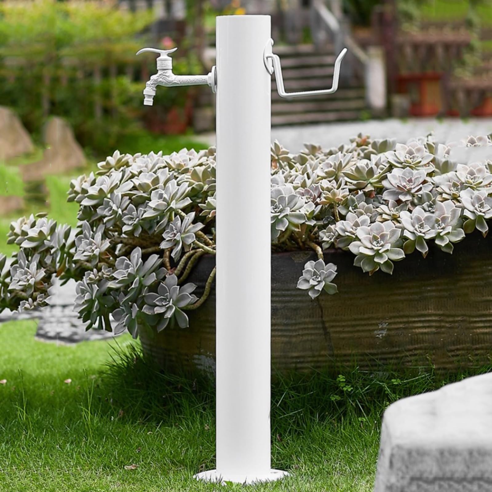 Freestanding Garden Water Column with Faucet, Outdoor Anti-Freeze Crack Water Pipe Vertical Water Hydrant, Outside Faucet(12x86 cm/5x34 in)