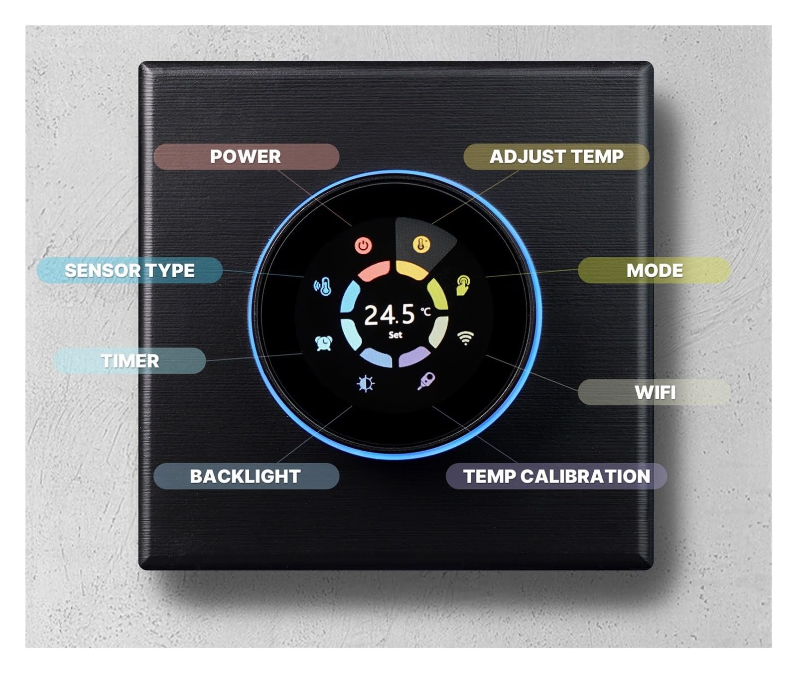 Termostato Digital, Controlador de Temperatura del termostato la Perilla calefacción hogar intelinte for eléctrica Caldera Gas Agua(Water Heat)