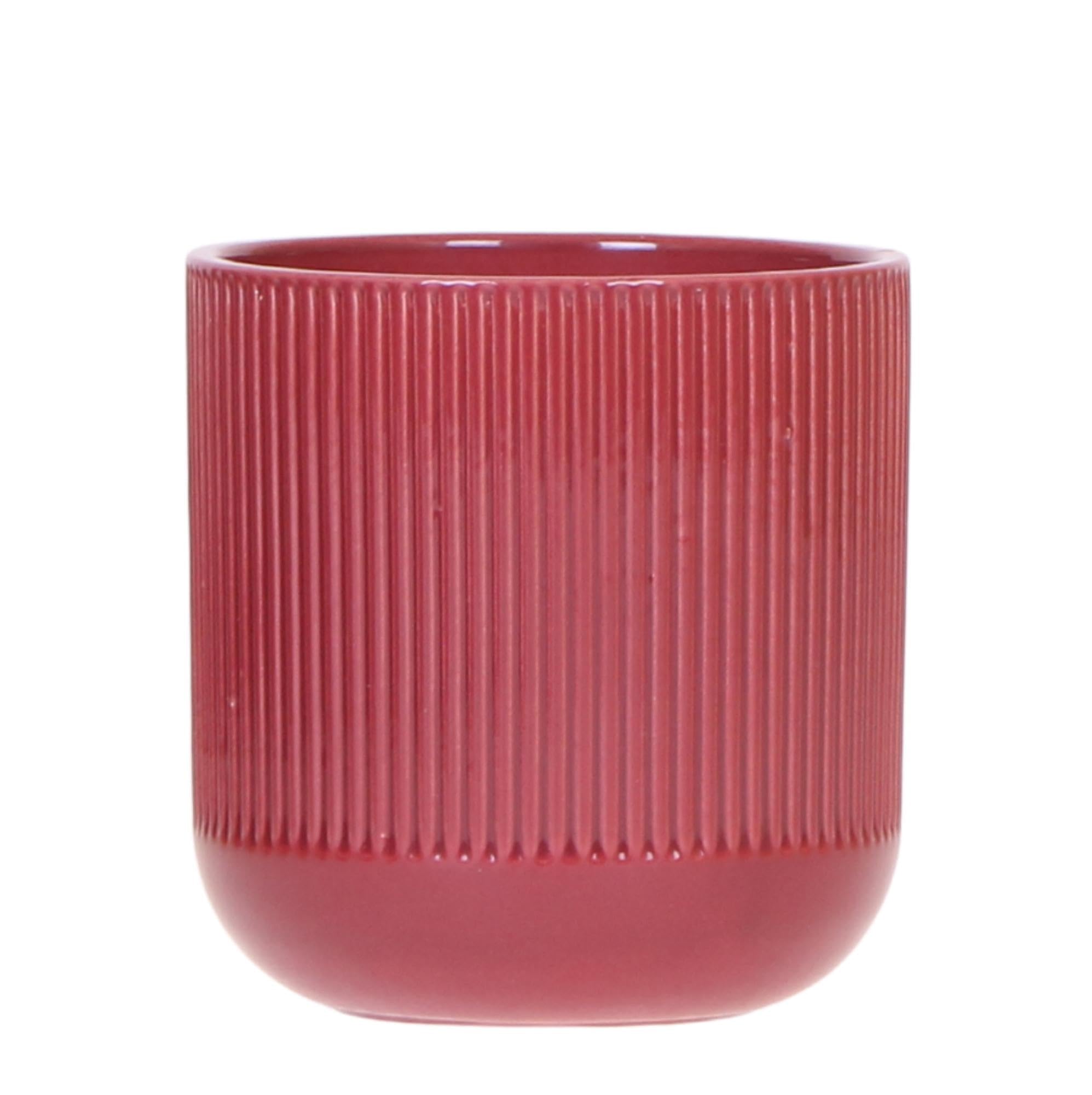 Pot de fleurs rétro rouge Flare 9 cm pour égayer un intérieur trop sombre