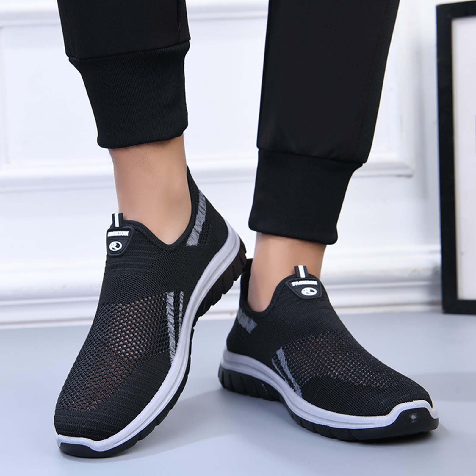 Scarpe Uomo Estive Scarpe da Ginnastica Tessuto A Rete Slip-On Basse Sneaker Classiche Sportschuhe Sandali Sportivi per Passeggio Sportive Urban
