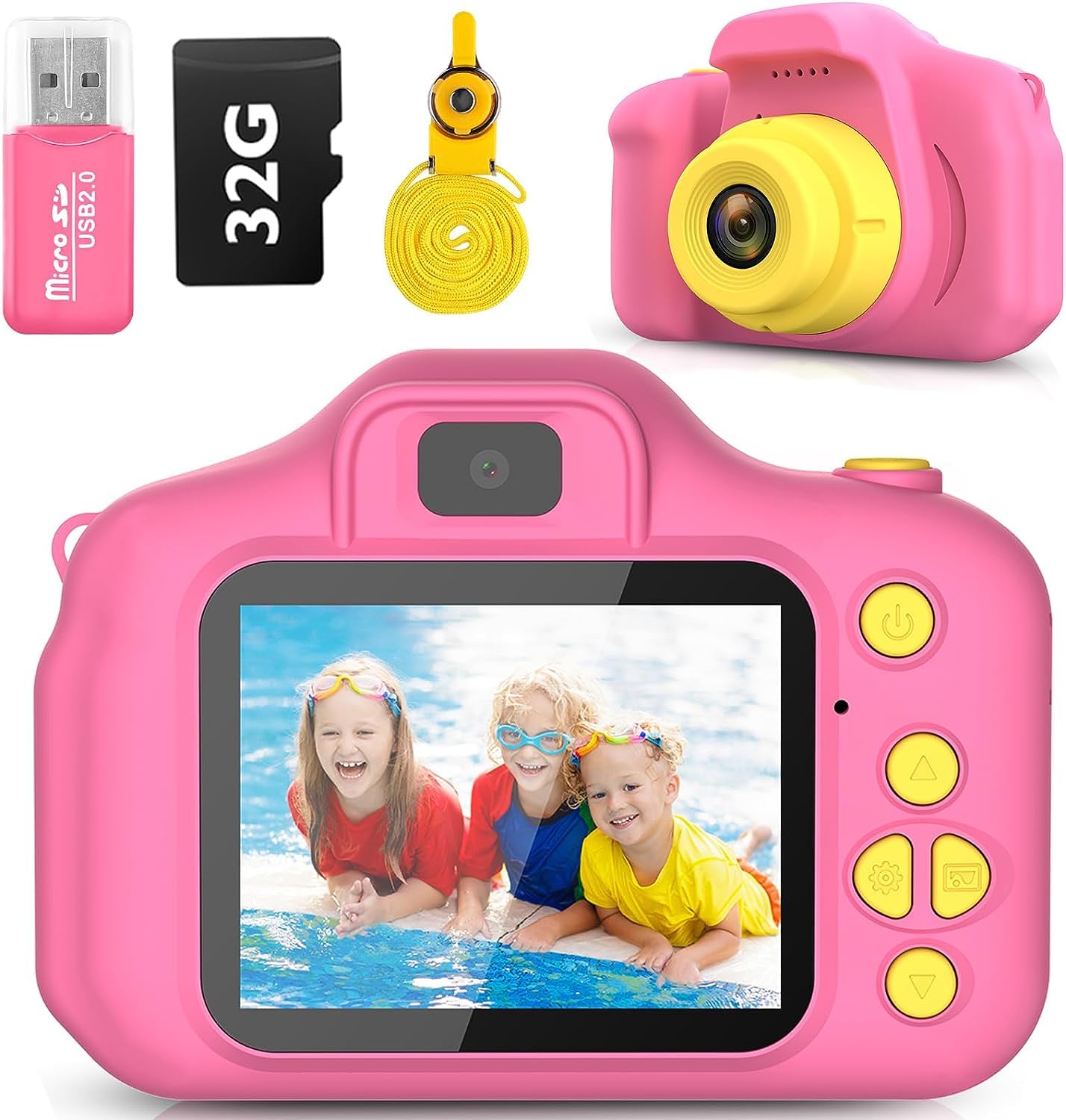 Desuccus Kids Camera for Kids Toys Gifts for Boys Girls Age 3-12 Yesrs Old (Light Pink)