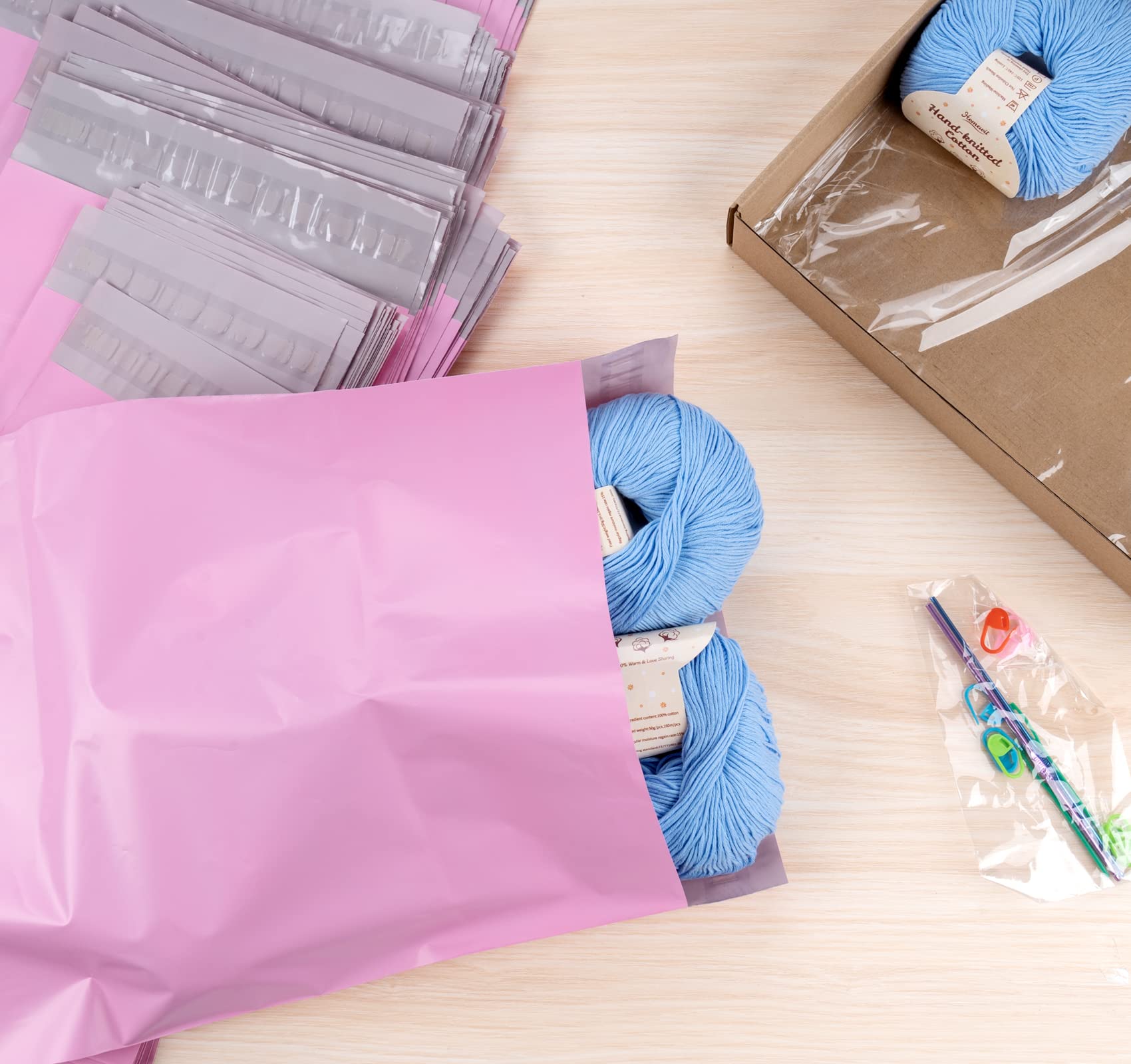 40 stuks Verzendzakken, Roze Mailing Poly Postal Self Seal Zakken