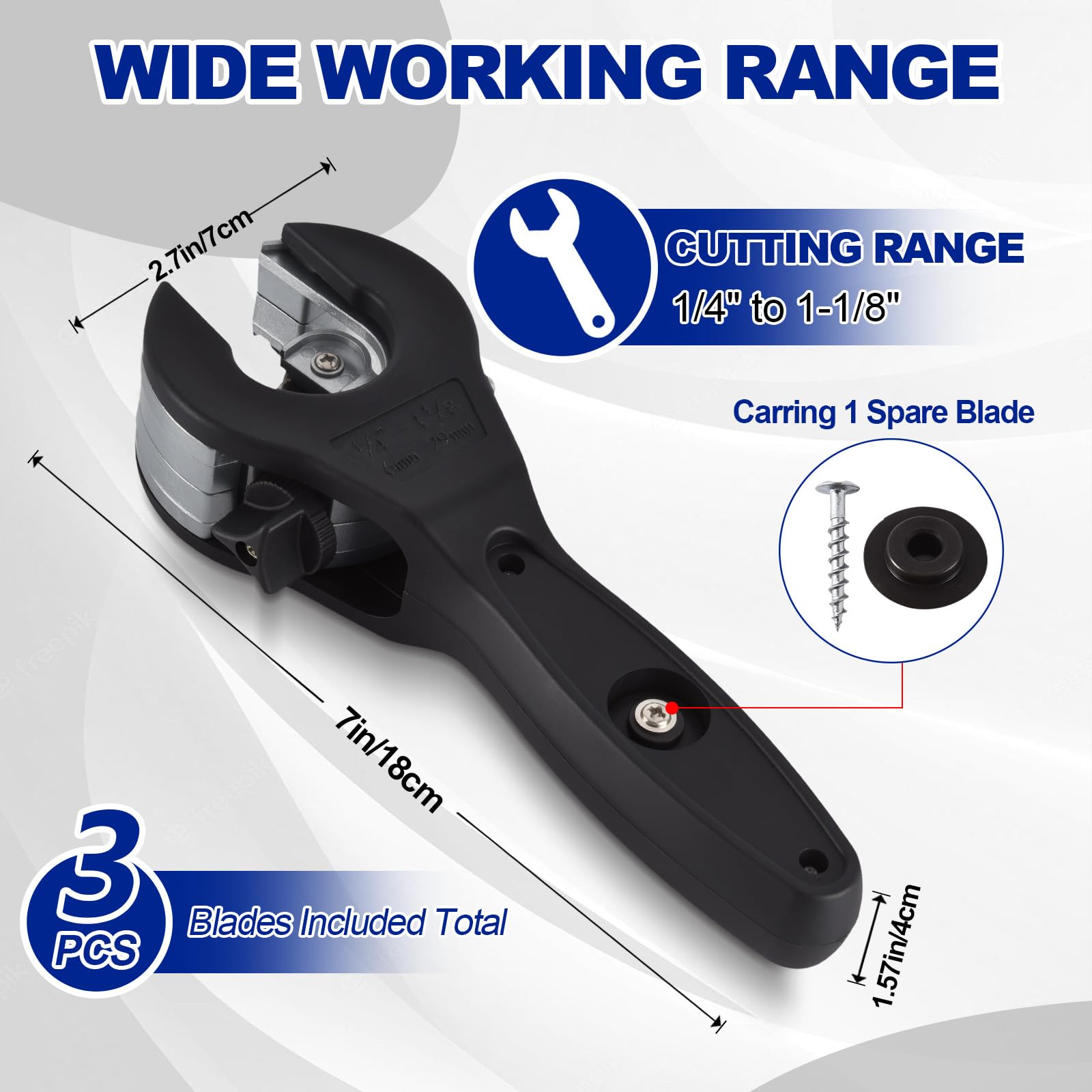 Compact Ratcheting Pipe Cutter - Easy Pipe Cutting -2 Compact Ratcheting Pipe Cutter - Easy Pipe Cutting -2