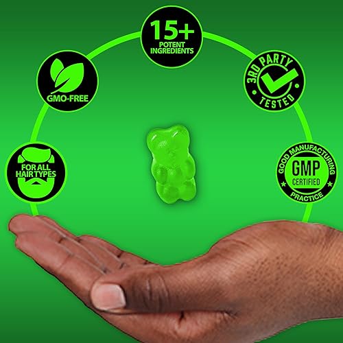 Miniatura 3 de BBS Vitaminas para el crecimiento de la barba y el crecimiento del cabello para hombres máxima fuerza 620000mcg de biotina colágeno MSM queratina