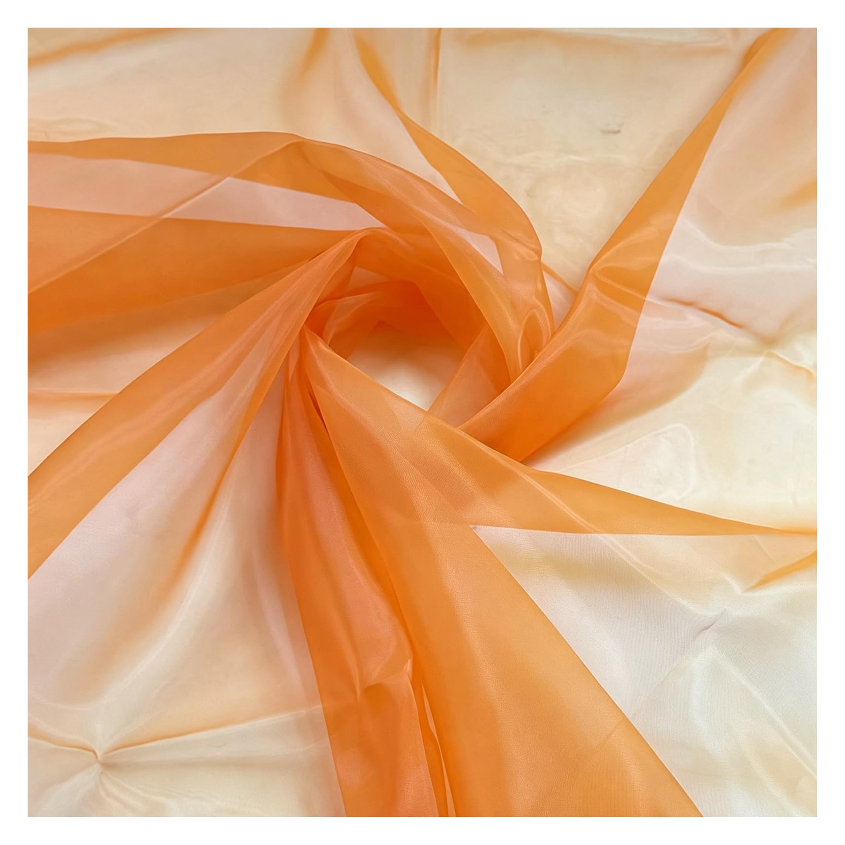 10M x 1.5M Organza Stoff Meterware Transparent Stoffe Zum Nähen Tüll Dekostoff Netzstoff Organza Modestoff Glänzend Kostümstoff für Tischdecken, Kleidung, DIY Basteln, Hochzeitsdeko