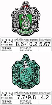 ハリーポッター　スリザリンのエンブレム(ワッペン)　その２ Amazon | Ata-Boy ハリーポッターワッペン スリザリンクレスト