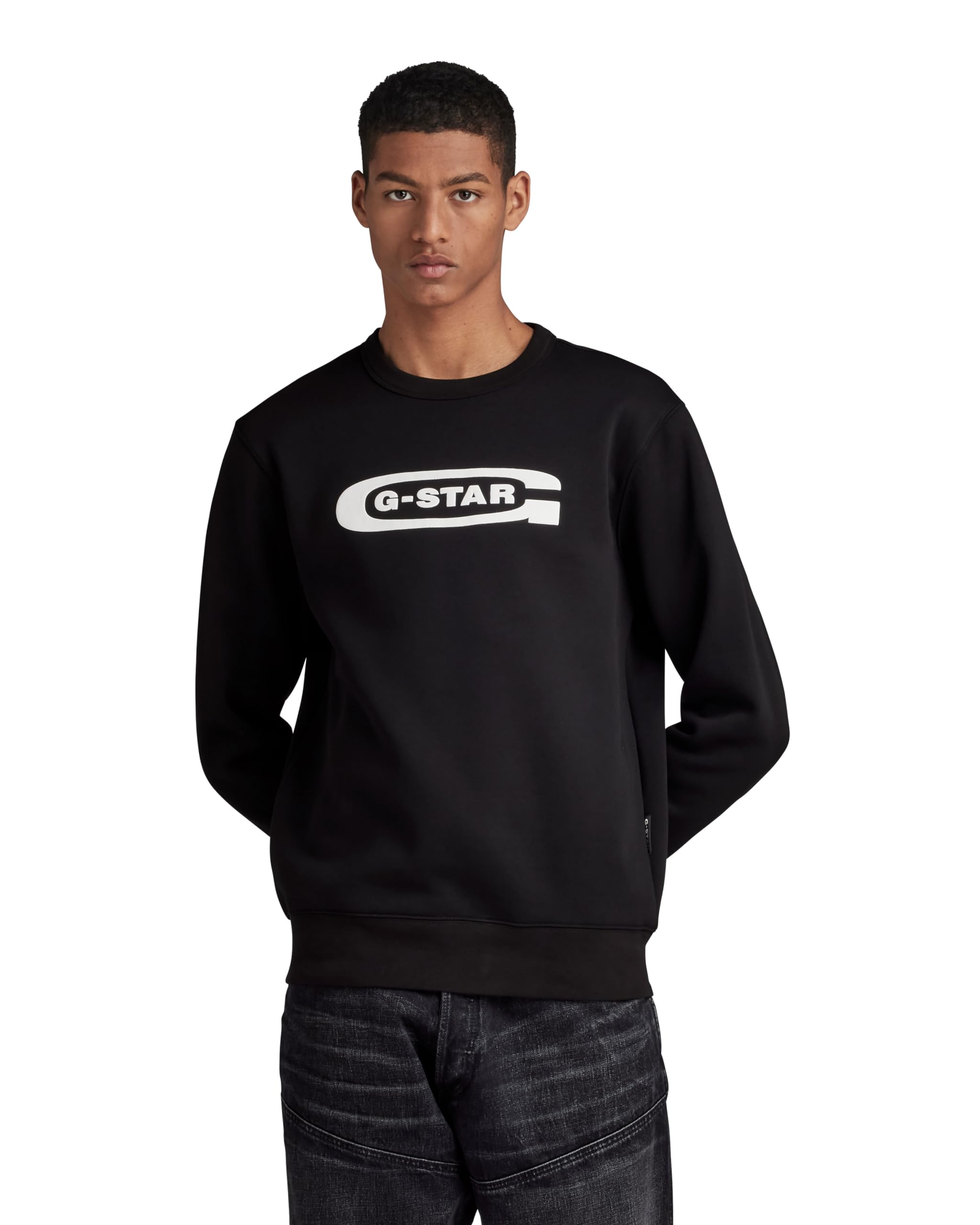 G-STAR RAW mens Old School Logo Sweatshirt Sweater