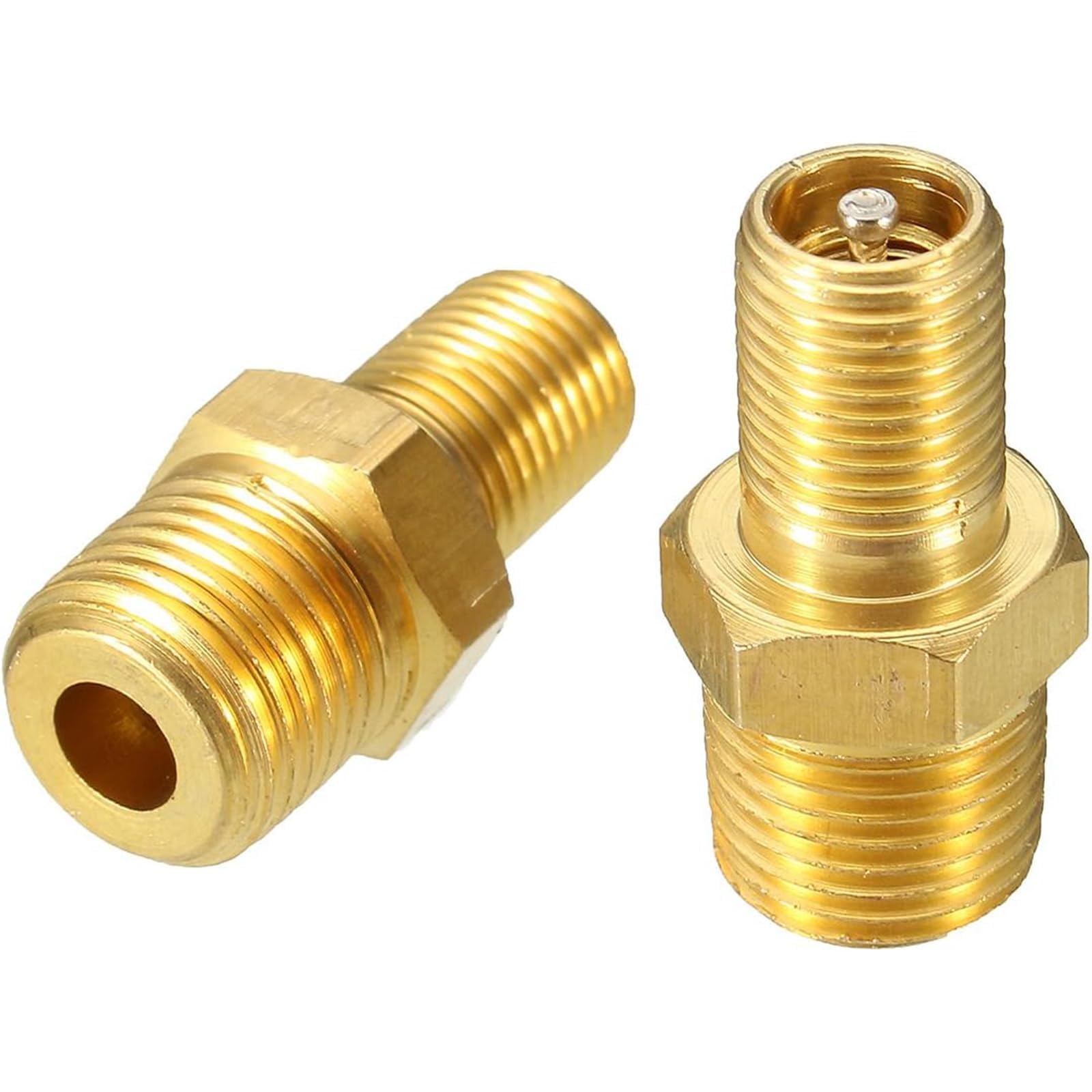 Sprężarka powietrza z mosiądzu, gwint NPT 1/4" mosiężny zawór sprężonego powietrza, adapter zaworu opon, sprężarka powietrza