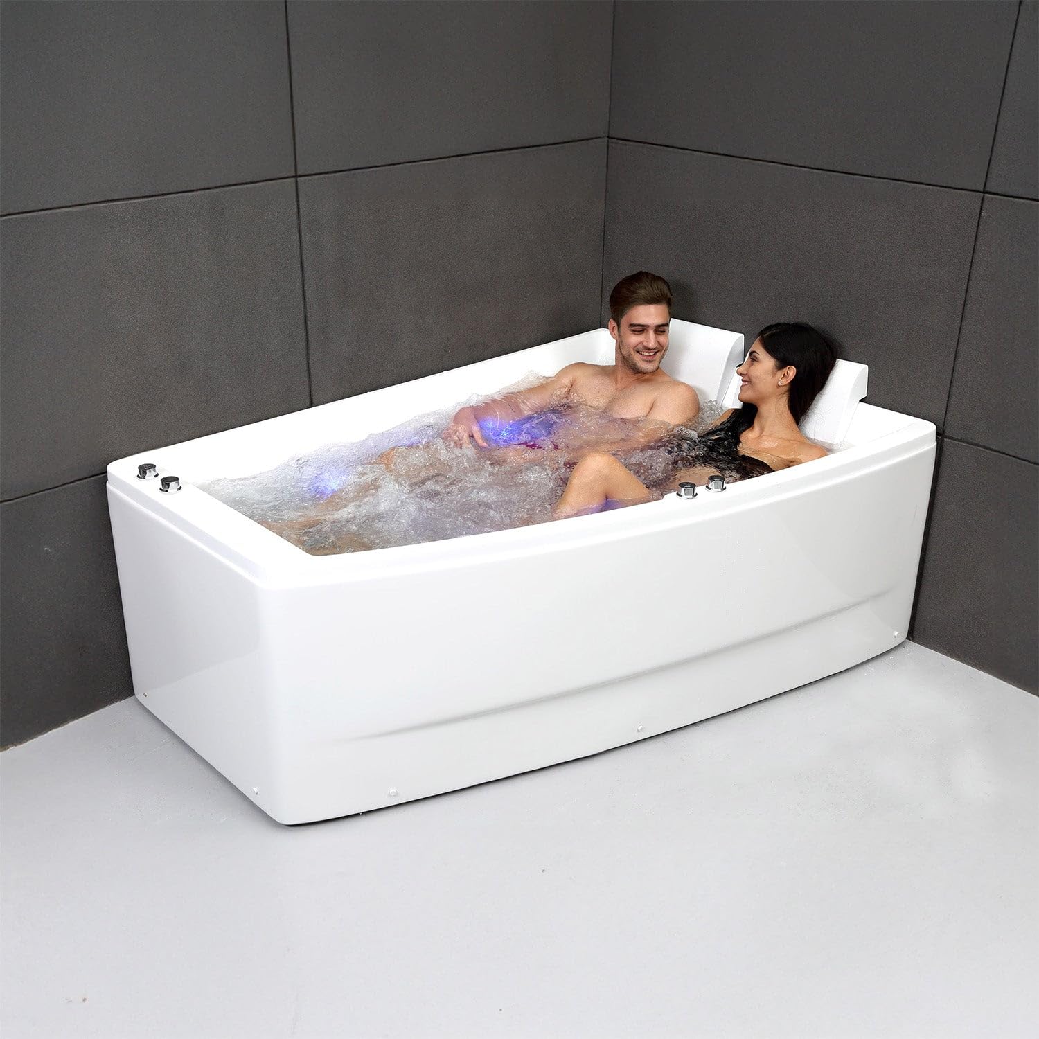 Baignoire Balnéo Sangha Duo Wave Droite 170 x120 x63 cm, by SPALINA