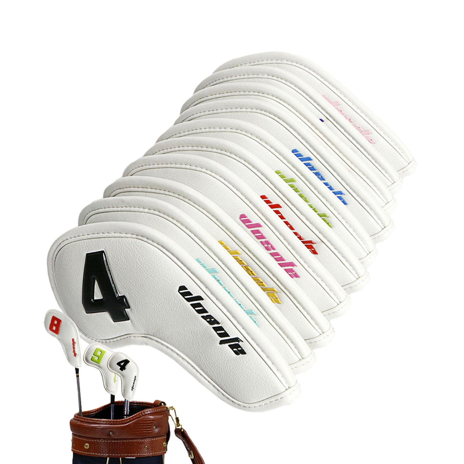 Fer Golf - Couvre-Chefs Fer Golf étanches Couvre- | Évitement Collision Reliure étendu Protection Anti-Rayures en Cuir PU pour Club f