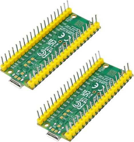 Miniatura 2 de DIGISHUO 2 piezas de placa microcontrolador Raspberry Pi Pico con interfaces digitales flexibles  Basado en chip RP2040  Procesador ARM Cortex M0+