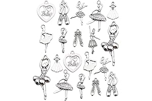Elegant 100g Antique Silver Ballerina Charms: Adorn Your Jewelry with Grace