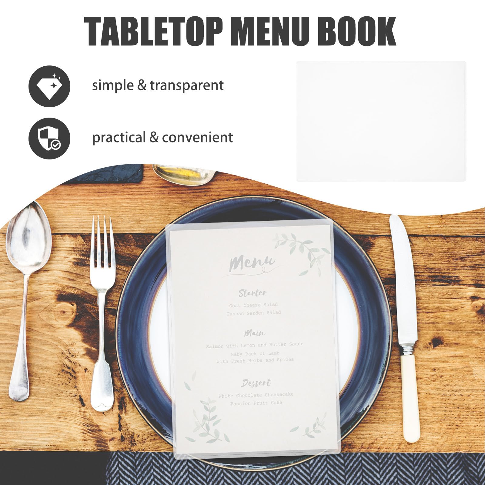 TEHAUX 30 Piezas Fundas de Plástico Transparente A4, Protectores de Hojas de Carpeta Transparentes de Plástico Rígido, para Documentos, Fotos, Pósteres y Menús