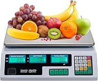 Vista 10 de ROVSUN Báscula electrónica de computación de precio comercial de 88LB 88.2 lbs con pantalla LCD para tienda minorista, cocina, mercado