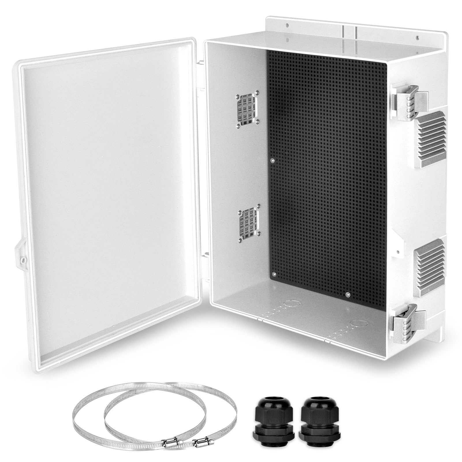 YETLEBOX Outdoor Electrical Junction Box, Ventilation and Heat Dissipation ABS Plastic Project Enclosure with Internal Mounting Panel 15.7"x 11"x 5.9"