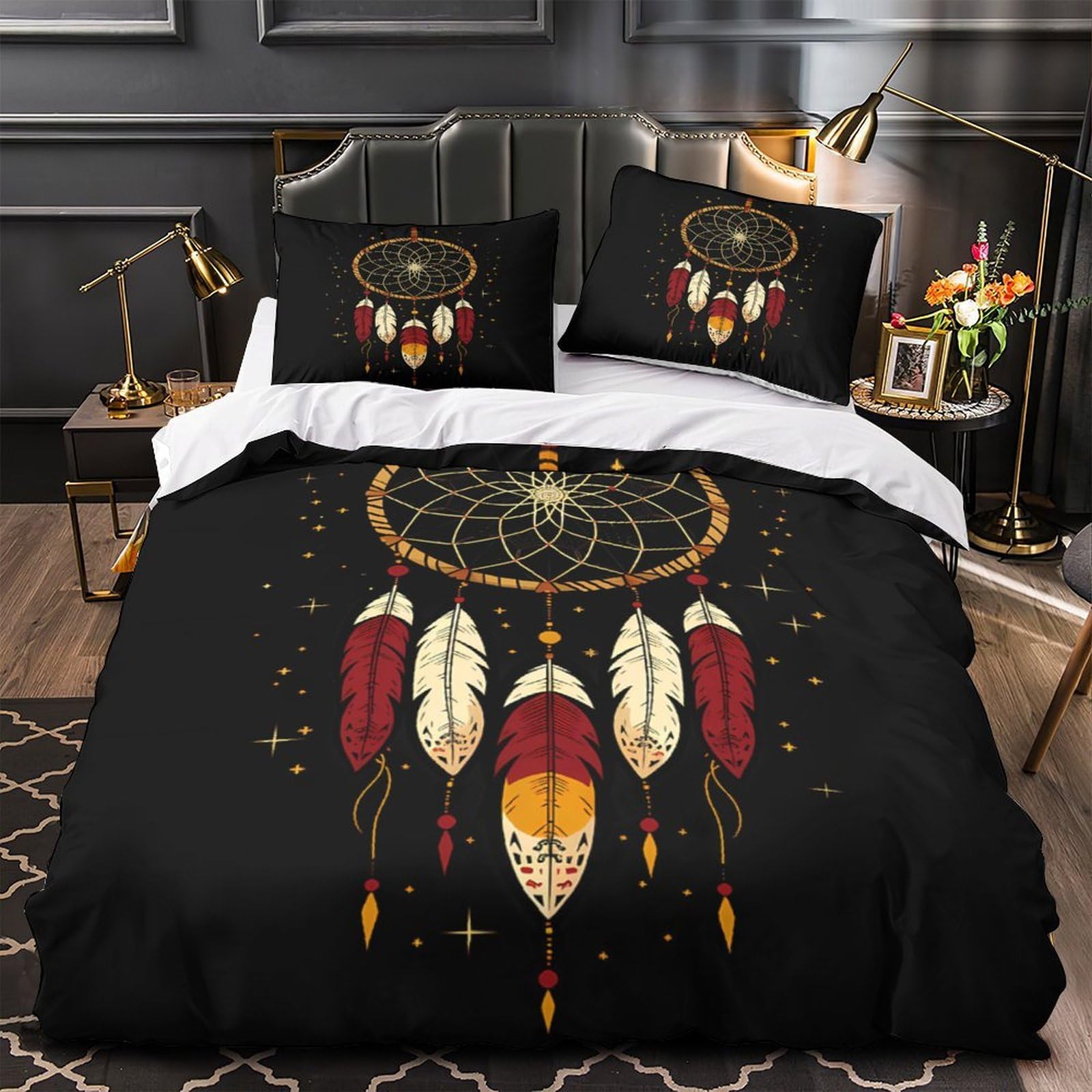 Parure de lit attrape-rêves hypoallergénique housse 200x200