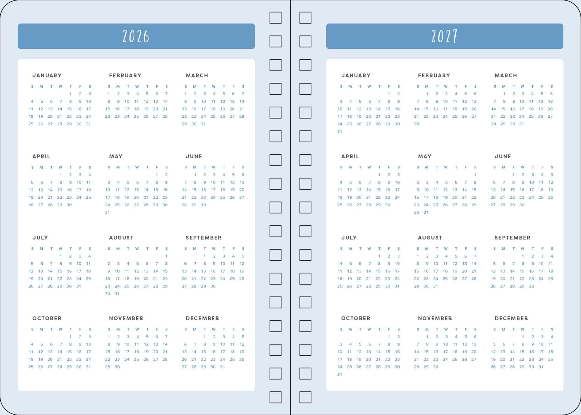 2026 Gilmore Girls 13-Month Weekly Planner