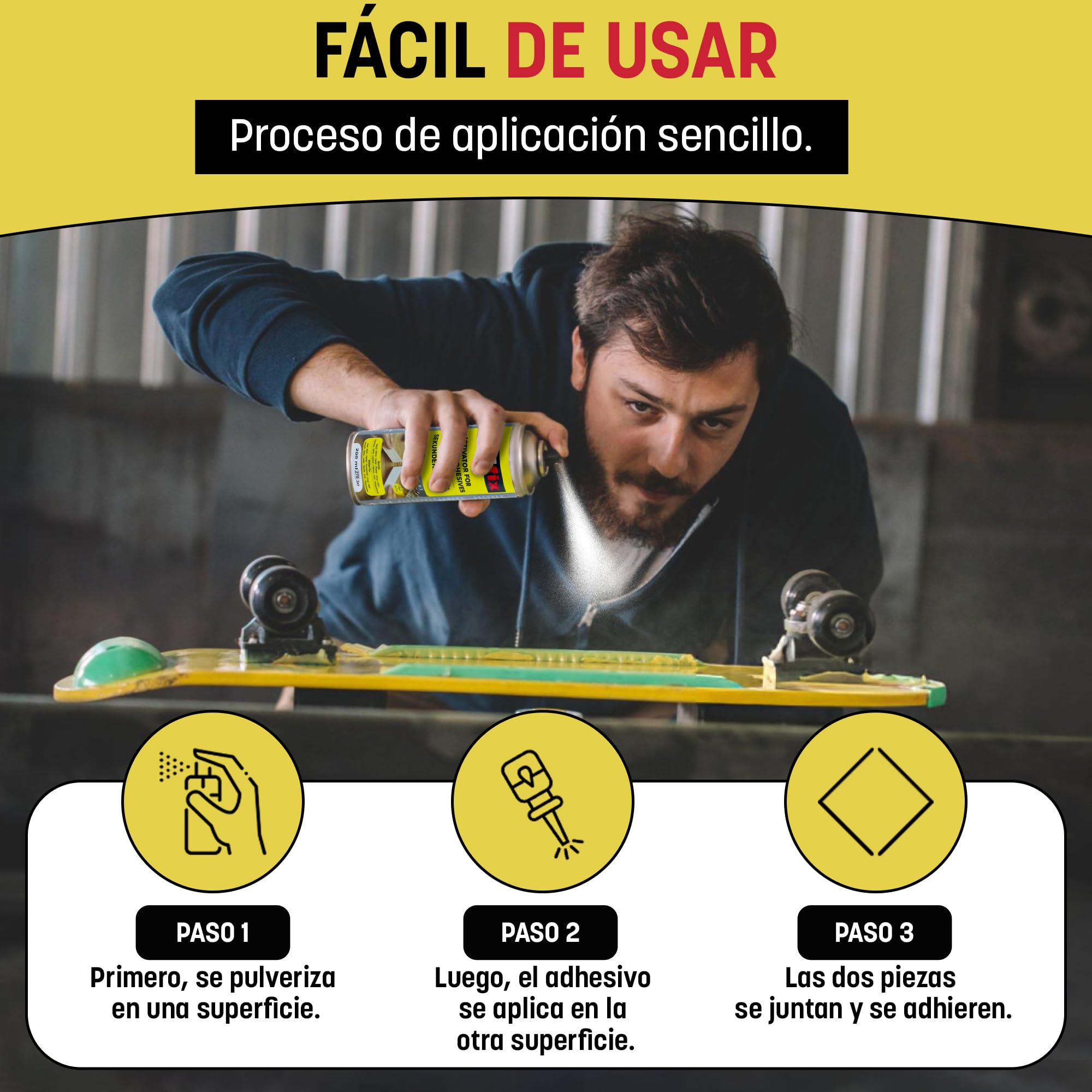 Wolfix Activador para superpegamento 200 ml spray activador superadhesivo cianoacrilato – La fórmula turbo para una adherencia inmediata y resultados duraderos (5)
