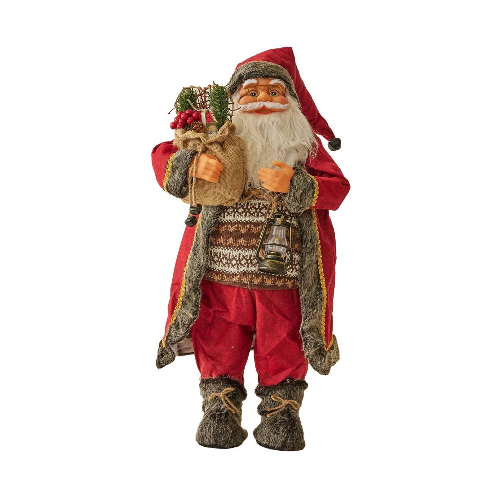 Harilla Stehende Weihnachtsmann-Puppe, Weihnachtsdekoration, Geschenk für Freunde, Schreibtisch-Ornament, Weihnachtsmann-Figur für das Wohnzimmer im, 60cm